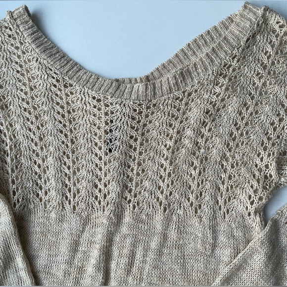 Knitted open-back sweater - Picture 1 of 4